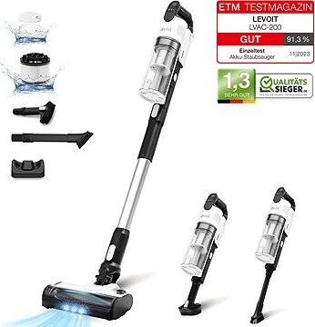 Levoit LVAC-200 4 v 1 Aku Turbo Cyclone biely