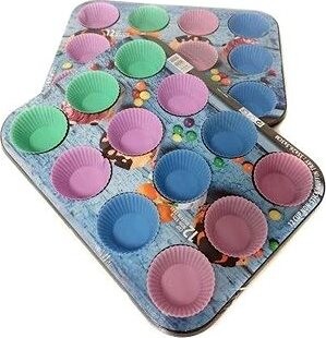 Alum Forma na pečenie 12 mafinov 35 × 27 cm + 12 košíčkov