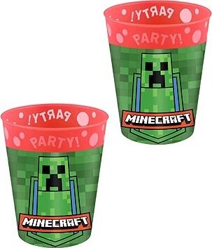 GODAN Plastový téglik pixel minecraft 250 ml, 2 ks