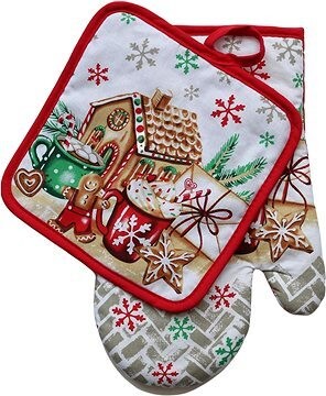DuraHome Rukavice & chňapka, perníková chalúpka