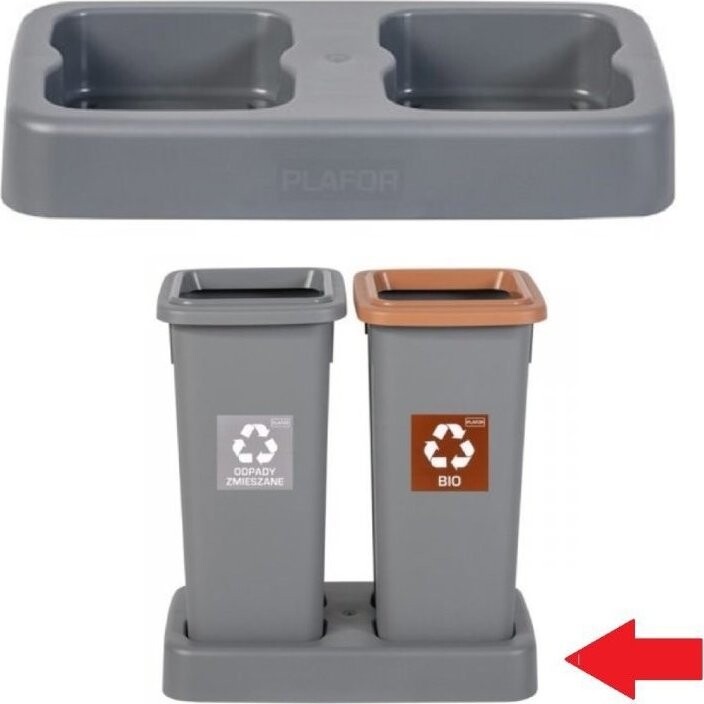 Igotrend, 822002 Podstavec UH FIT BIN 2× 20 l sivý