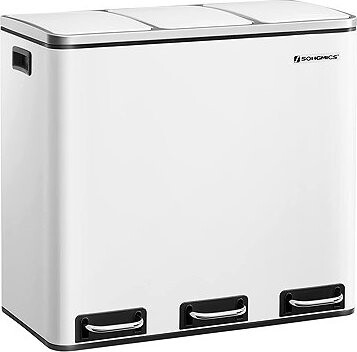 Songmics Odpadkový kôš Lumera 54 l, biely