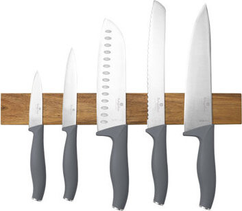 BerlingerHaus Aspen Collection Sada nožů s magnetickým držákem z akátového dřeva 6 ks