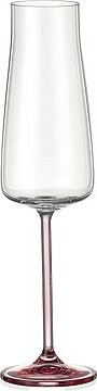Bohemia Cristal Alex rose Pohár na sekt, 0,21 l, výška 251 mm