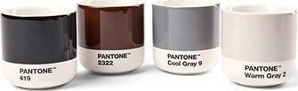 PANTONE Macchiato hrnček súprava 4 ks – Warm Gray, Cool Gray, Brown, Black