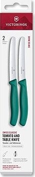 Victorinox Olovrantový nôž Swiss Classic, vlnkované ostrie zelený 2 ks