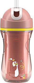 CHICCO Hrnček Šport so slamkou 266 ml, pink