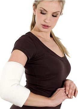 Babička Ovečková Elastická ortéza z ovčej vlny merino na lakeť prírodná L