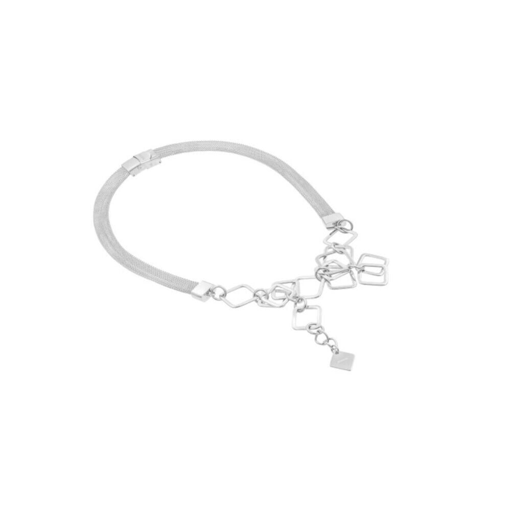 Dámsky náhrdelník z chirurgickej ocele a oceľovej sieťoviny 18978