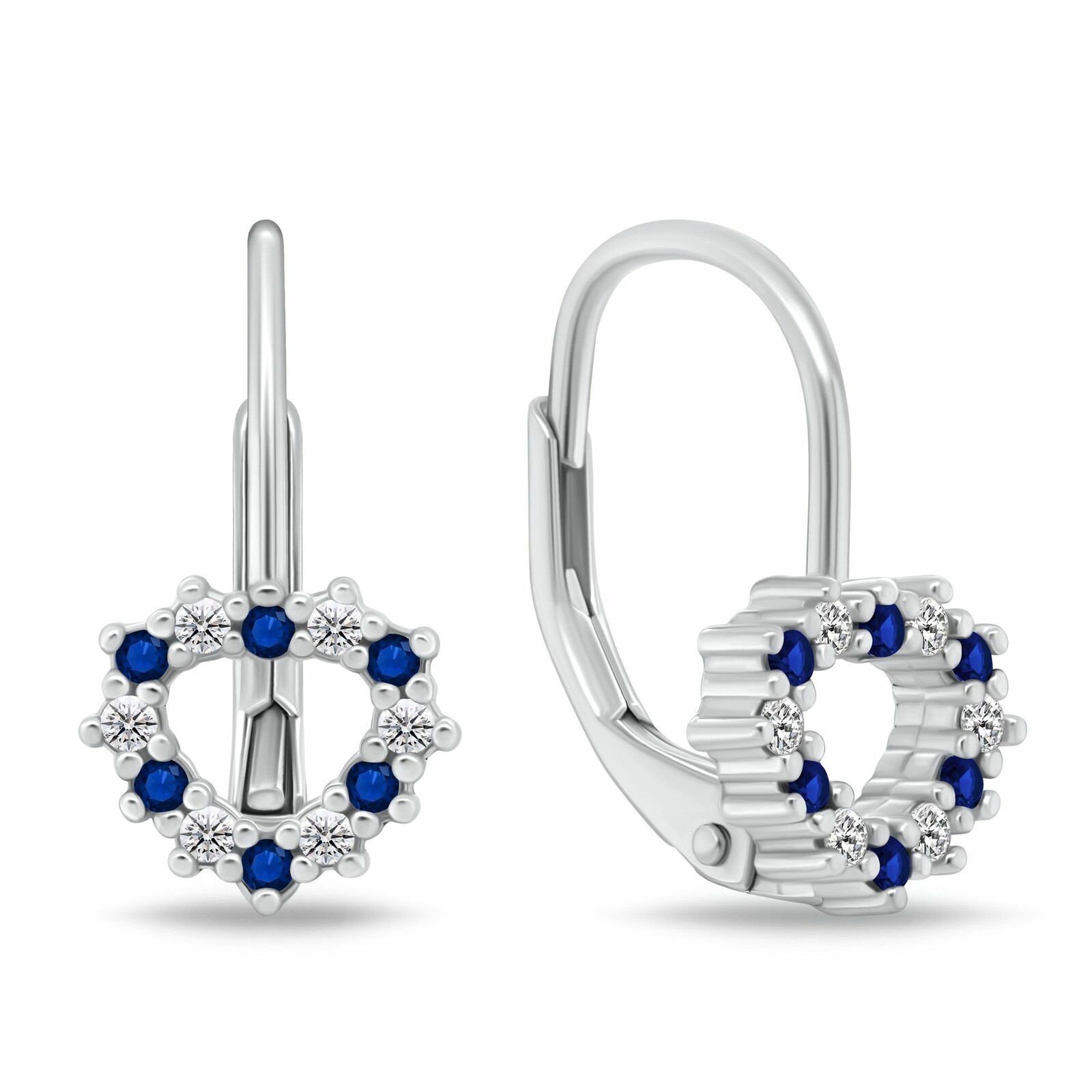 Brilio Silver Dievčenské strieborné náušnice Srdiečko s kubickými zirkónmi EA1235WB