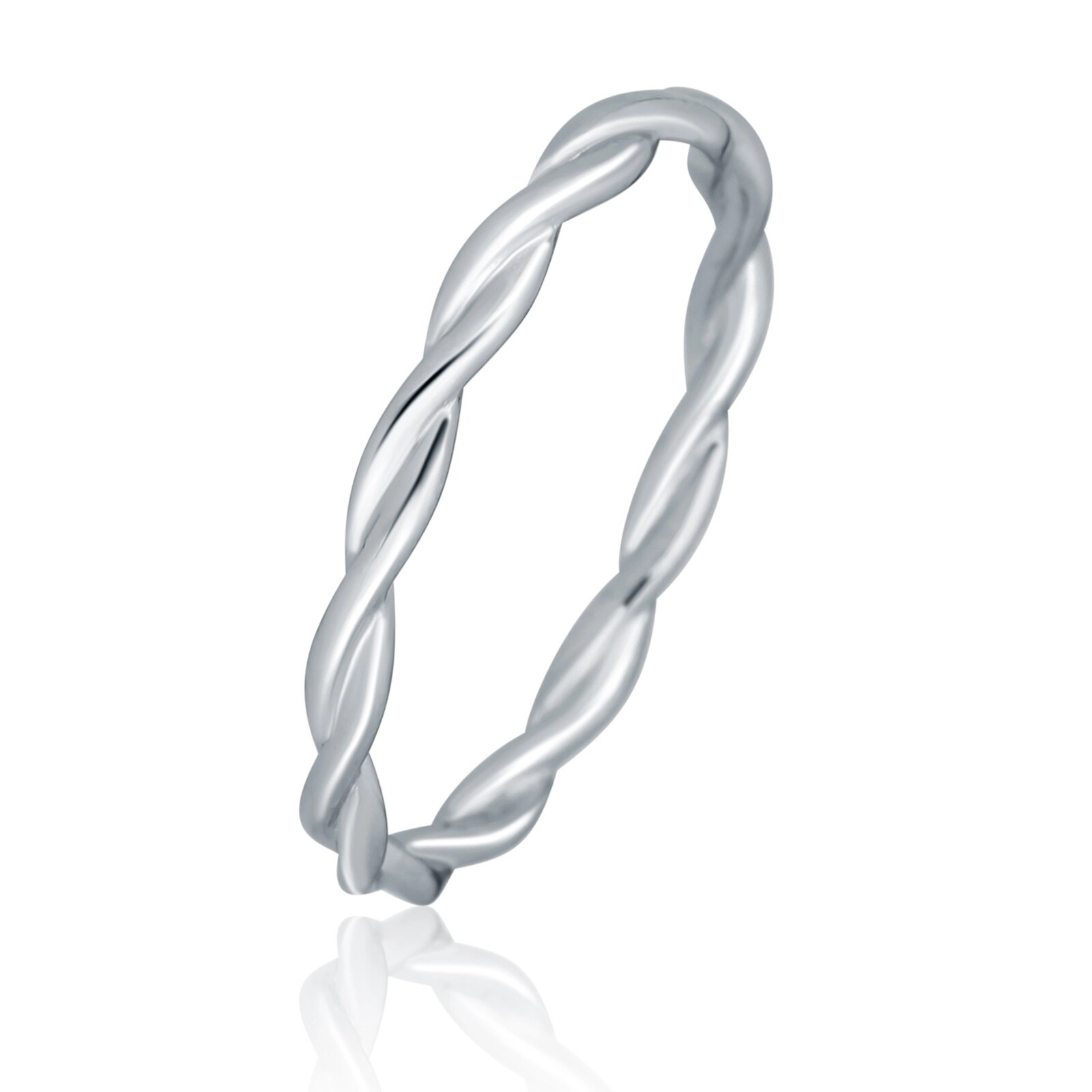 JVD Jemný krútený prsteň zo striebra SVLR1239X6100 60 mm