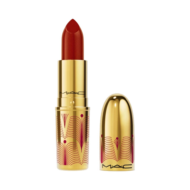 MAC Cosmetics Rúž Gift of Gold (Frost Lipstick) 3 g Regal Red