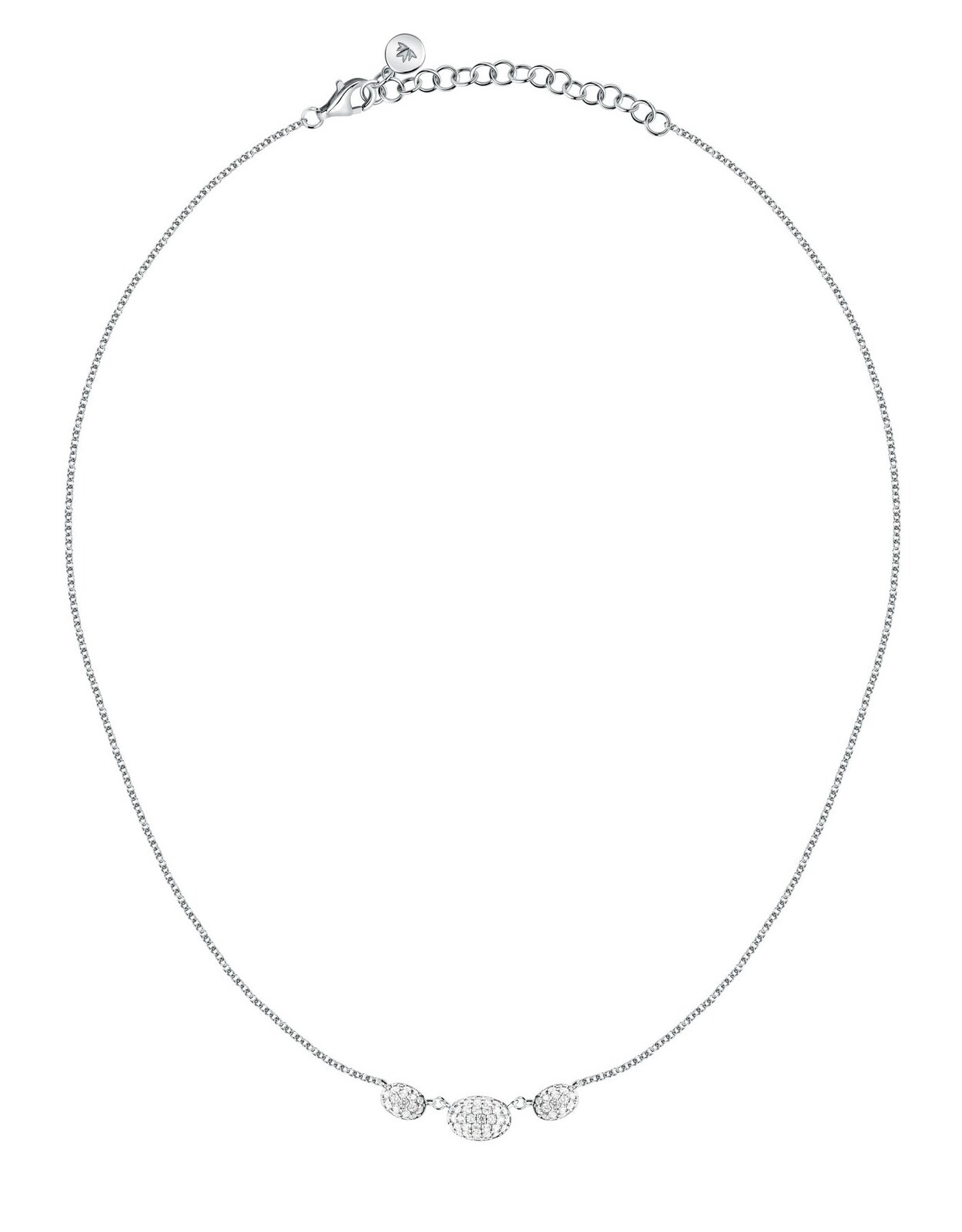 Morellato Strieborný náhrdelník s čírymi kubickými zirkónmi Pavé SAZB03