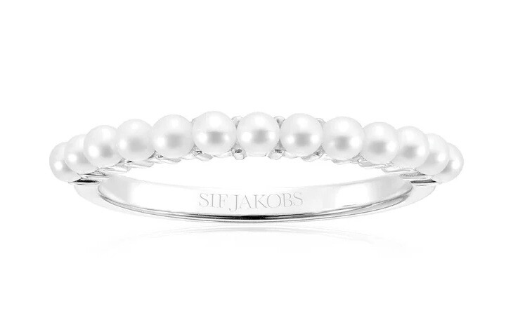 Sif Jakobs Pôvabný strieborný s pravými perlami Ellera SJ-R2869-P 56 mm