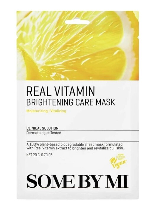 Some By Mi Súprava rozjasňujúcich pleťových masiek Real Vitamín (Brightening Care Mask) 20 x 20 g
