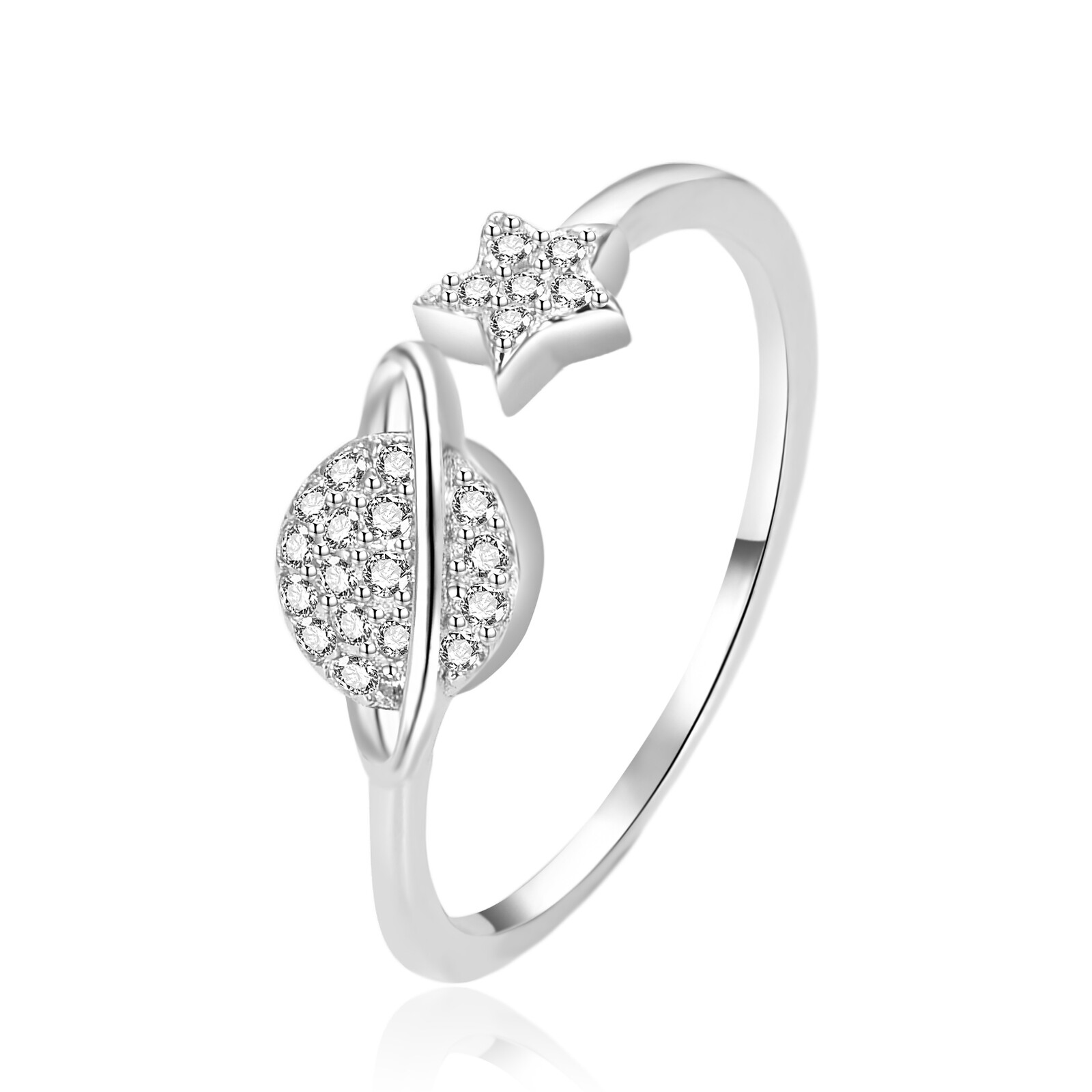 Agato Originálny otvorený prsteň zo striebra AGT-R26W 62 mm