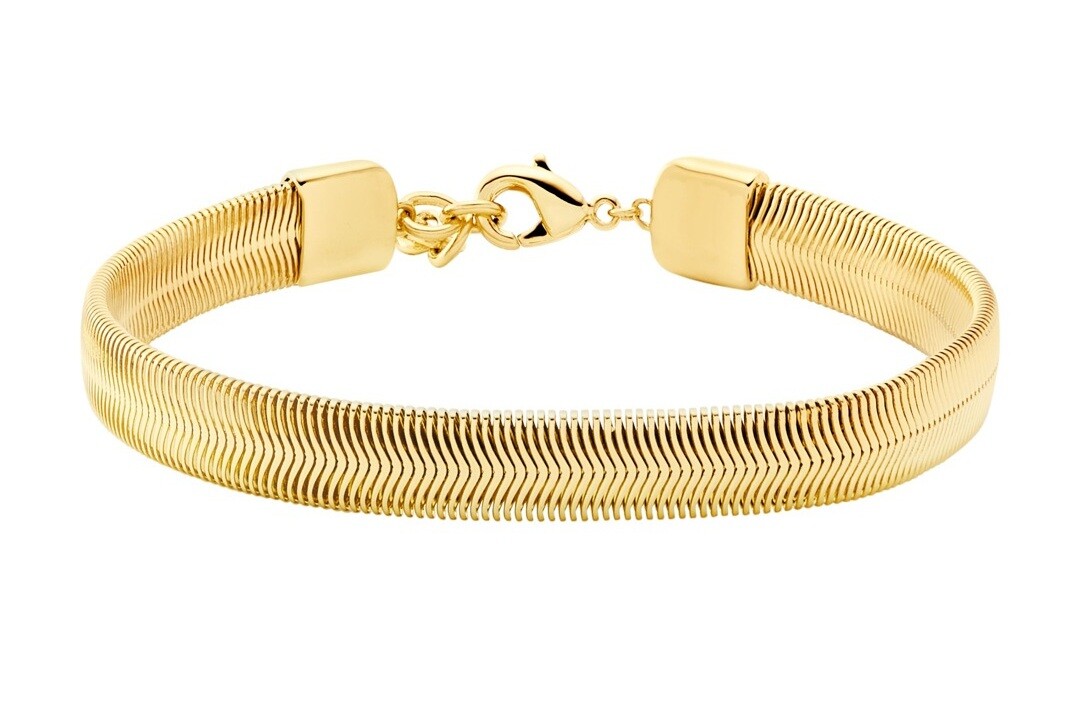 Michael Kors Elegantný pozlátený náramok Hádok Chevron MKJ8487710