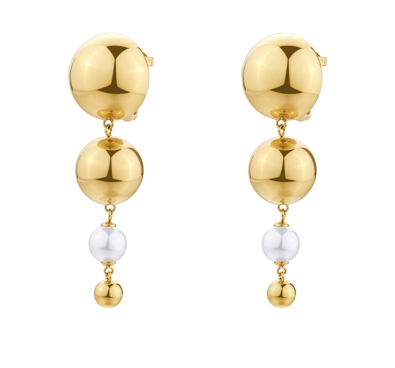 Brosway Štýlové dlhé náušnice so syntetickou perlou Perfect BPC61