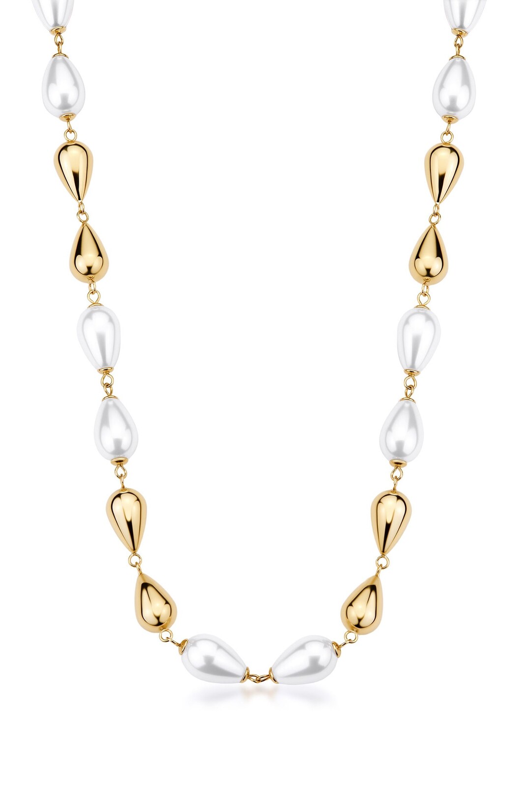 Brosway Elegantný pozlátený náhrdelník so syntetickými perlami Perfect BPC71