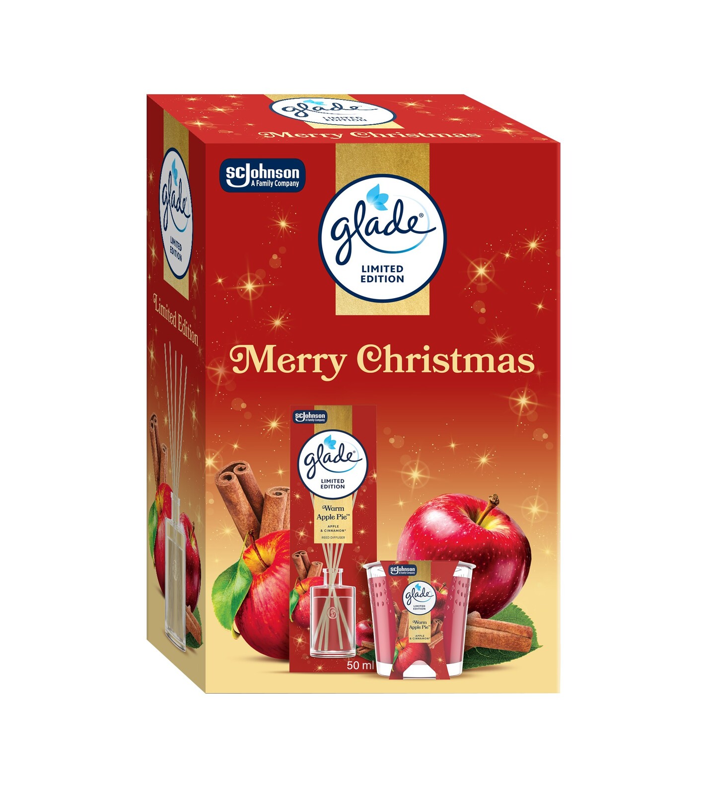 Glade Darčeková sada aróma difuzéra a sviečky Warm Apple Pie