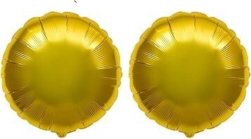 FLEXMETAL Balón fóliový – okrúhly, pastelový zlatý, 45 cm, 2 ks