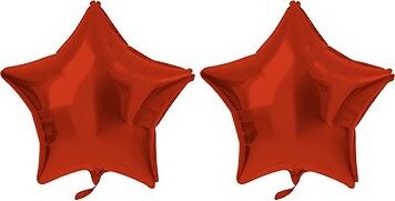 FOLAT Balón fóliový – hviezda, matná červená, 48 cm, 2 ks
