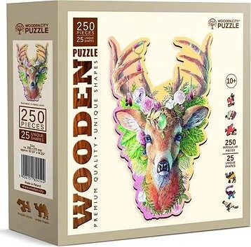 WOODEN CITY Drevené puzzle Módny jeleň 250 dielikov