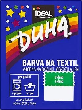 DUHA farba na textil zelená 15 g