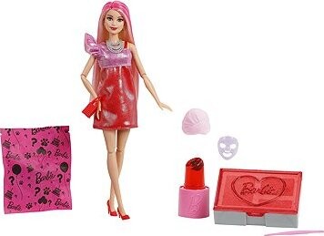 Barbie Party Unboxed Barbie Glam Party Reveal červená