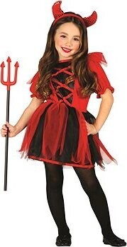GUIRCA Detský – dievčenský kostým malá čertica 5 – 6 rokov