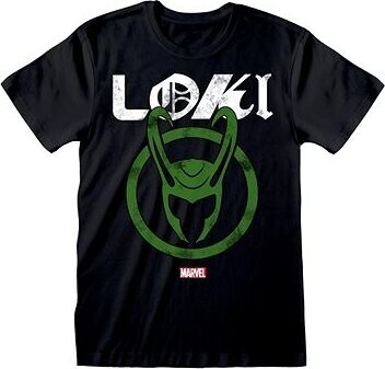 Marvel Loki: Distressed Logo – pánske tričko S