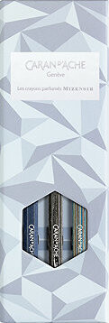 CARAN D'ACHE parfémovaná, HB, šestihranná - sada 3 ks