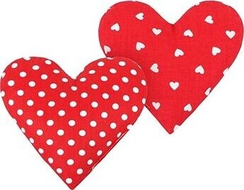 Bellatex Srdce súprava 2 ks, 18 × 20, bodky, červené srdiečka