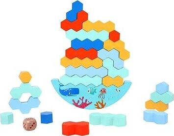 Bavytoy Montessori drevená balančná hra