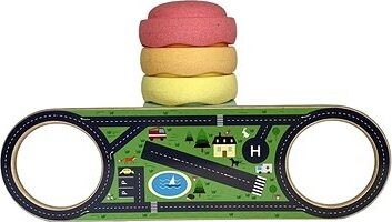 BaaVi Drevený mostík Balance Play s polepom Cesty