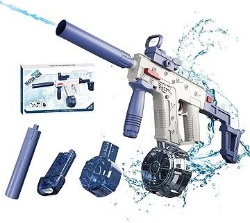 BATTLE Elektrická vodná pištoľ – Vector, 2 zásobníky, modrá