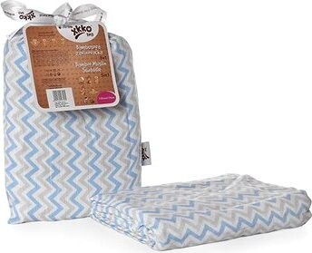 XKKO BMB Bambusová zavinovačka 120 × 120 – Scandinavian Baby Blue Chevron