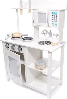KIK KX6490 Detská drevená kuchynka s príslušenstvom XL 85 cm biela