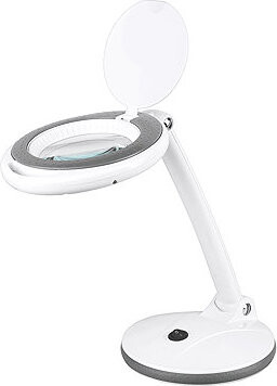 Rebel NAR0462-2 Stolná lampa s lupou 5D, 6 W, 450 lm, 6500 K, biela