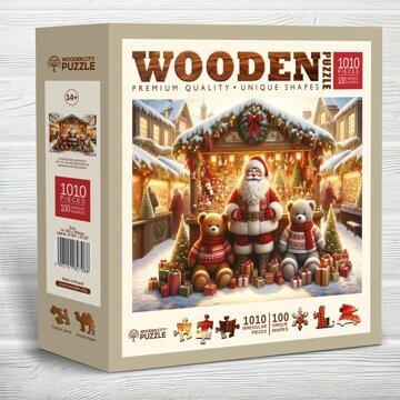 WOODEN CITY drevené puzzle - Vianočné trhy 1010 dielikov