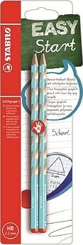 STABILO EASYgraph S R HB, modrá, 2 ks, Blister