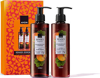 AVON Sada s vôňou pomaranča s listu pelargónie 500 ml