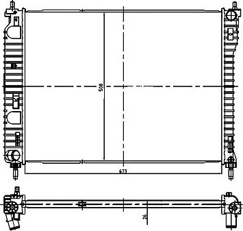 NRF Chladič, chladenie motora 550013