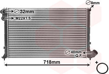 VAN WEZEL chladič, chladenie motora 09002105
