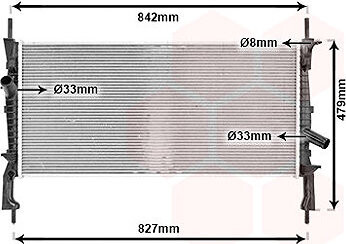 VAN WEZEL chladič, chladenie motora 18002405