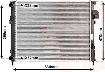 VAN WEZEL chladič, chladenie motora 43002303