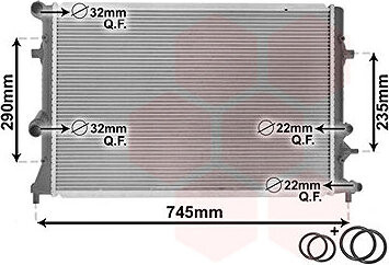 VAN WEZEL chladič, chladenie motora 58002289
