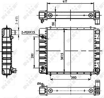 NRF Chladič, chladenie motora 53149