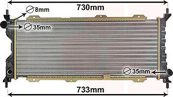 VAN WEZEL chladič, chladenie motora 37002185