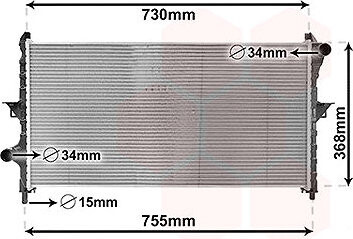 VAN WEZEL chladič, chladenie motora 09002278